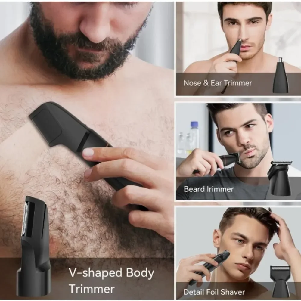 MaxGroom Body Shaver Set, 4 in 1, LED Display, USB Rechargeable, Open Box